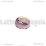Perla in ceramica lilla effetto perlato 13x6mm