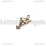 Charm Palloncini in metallo argento antico 23x12mm
