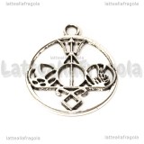 Ciondolo Multifandom in metallo argento antico 41x35mm
