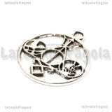 Ciondolo Multifandom in metallo argento antico 41x35mm