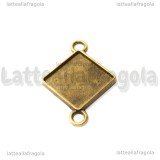 Connettore Quadrato in metallo color bronzo con base 15mm