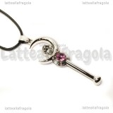 Ciondolo Sailor Moon modello A in metallo argentato 4.5x2cm