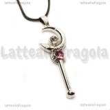 Ciondolo Sailor Moon modello A in metallo argentato 4.5x2cm