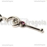 Ciondolo Sailor Moon modello A in metallo argentato 4.5x2cm