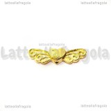 Connettore Ali d'Angelo in metallo gold plated 24x7mm