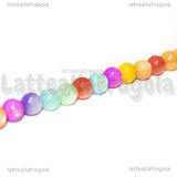 Perle in Madreperla colorata 5mm filo 38cm circa