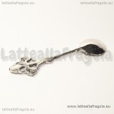 Ciondolo cucchiaio in metallo argento antico 60x15mm