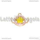 Charm Card Captor Sakura in metallo dorato smaltato 17x20mm