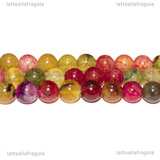 Perle in Agata colori misti 6mm filo 36cm circa