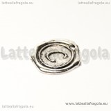 Ciondolo Sigillo lettera C in metallo argento antico 20mm