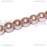 20 Perle in vetro cerato rosa chiaro 10mm