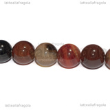 Perle in Agata Rossa 10mm filo 19cm circa