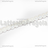 Perle in Vetro Bianco AB 4-4.5mm filo 38cm