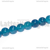Perle in Giada della Malesia Azzurra 6mm filo 19cm circa