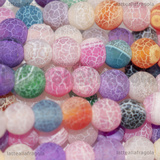 Perle in Agata colori misti glassati 6mm filo 35cm circa