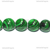 Perle in Malachite sintetica verde 8mm filo 38cm circa