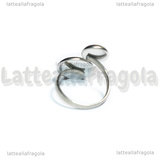 Base anello in Acciaio Inox regolabile con doppia base 8-12mm