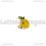 Charm Banane in metallo dorato smaltato 15x11mm