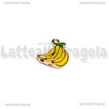 Charm Banane in metallo dorato smaltato 15x11mm