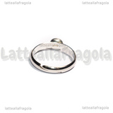 Base Anello regolabile in Acciaio Inox con piastra 6mm