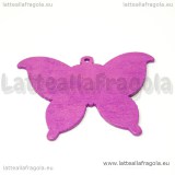 Ciondolo Farfalla in legno rosa scuro 50x36.6mm