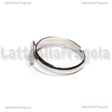 Base Anello regolabile in Acciaio Inox con piastra 8mm