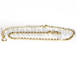 Bracciale Tennis In Acciaio Inox Dorato con Strass Cristal 3mm 21cm