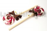 Penna Lollipop fiocco cioccolato 15cm