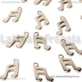 5 Charms Nota Musicale in Acciaio Inox 11x8mm