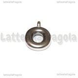 Ciondolo Lettera O 3D in Acciaio Inox 19x14.5x4mm