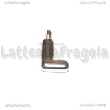 Ciondolo Lettera L 3D in Acciaio Inox 20x11x4mm