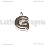 Ciondolo Lettera G 3D in Acciaio Inox 19x13x4mm