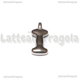 Ciondolo Lettera I 3D in Acciaio Inox 19x9x4mm