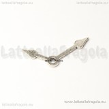 Lancette orologio in metallo argento antico 27x9mm