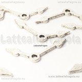 Lancette orologio in metallo argento antico 27x9mm