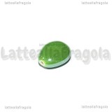 Goccia in Ceramica Verde effetto perlato foro passante 16x12mm