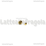 Coppia Ferma Filo a Perno in Acciaio Inox Dorato 2x3mm