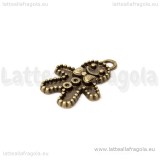 Charm Gingerbread in metallo color bronzo 18x13mm