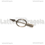 Freccia in metallo argento antico 29x3mm