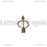 Freccia in metallo argento antico 29x3mm