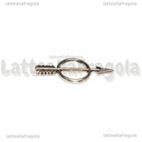 Freccia in metallo argento antico 29x3mm