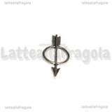 Freccia in metallo argento antico 29x3mm