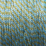 1Metro di Cordino in Policotone Azzurro e Oro 1.2mm