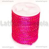 4 Metri (1 spoletta) di Cordino Polietere Rosa Fluo e Oro 1.5mm