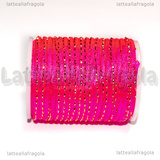4 Metri (1 spoletta) di Cordino Poliestere Rosa Fluo e Oro 1.5mm