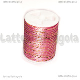 4 Metri (1 spoletta) di Cordino Poliestere Rosa e Oro 1.5mm