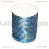 4 Metri (1 spoletta) di Cordino Poliestere Azzurro e Oro 1.5mm