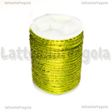 4 Metri (1 spoletta) di Cordino Poliestere Verde Pisello e Oro 1.5mm