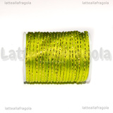4 Metri (1 spoletta) di Cordino Poliestere Verde Pisello e Oro 1.5mm