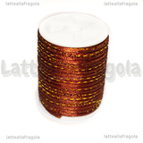 4 Metri (1 spoletta) di Cordino Polietere Terra Bruciata e Oro 1.5mm